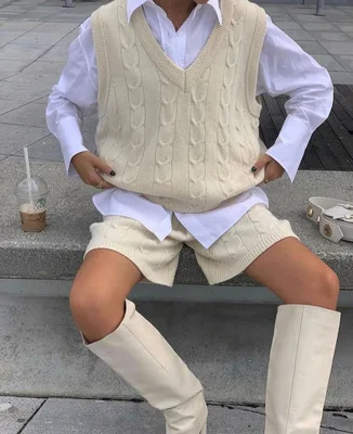 YICIAY 2021 White Autumn Winter 2 Piece Set Casual Suit Party Outfits Sleeveless Sweater Top Vest Shorts Mini Women Set Knitted
YICIAY 2021 White Autumn Winter 2 Piece Set Casual Suit Party Outfits Sleeveless Sweater Top Vest Shorts Mini Women Set Knitted