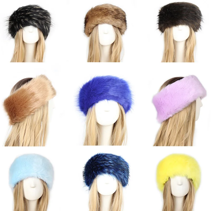 New Fashion Faux Fur Wide Headband Women Winter Thick Warm Ear Warmer Headwear Female Solid Color Outdoor Fluffy Fur Hat Russian
New Fashion Faux Fur Wide Headband Women Winter Thick Warm Ear Warmer Headwear Female Solid Color Outdoor Fluffy Fur Hat Russian