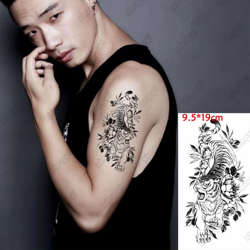 Waterproof Temporary Tattoo Sticker Tiger Lion Feather Flash Tattoos Women Dragon Snake Flowers Body Art Arm Fake Tatoo Men
Waterproof Temporary Tattoo Sticker Tiger Lion Feather Flash Tattoos Women Dragon Snake Flowers Body Art Arm Fake Tatoo Men