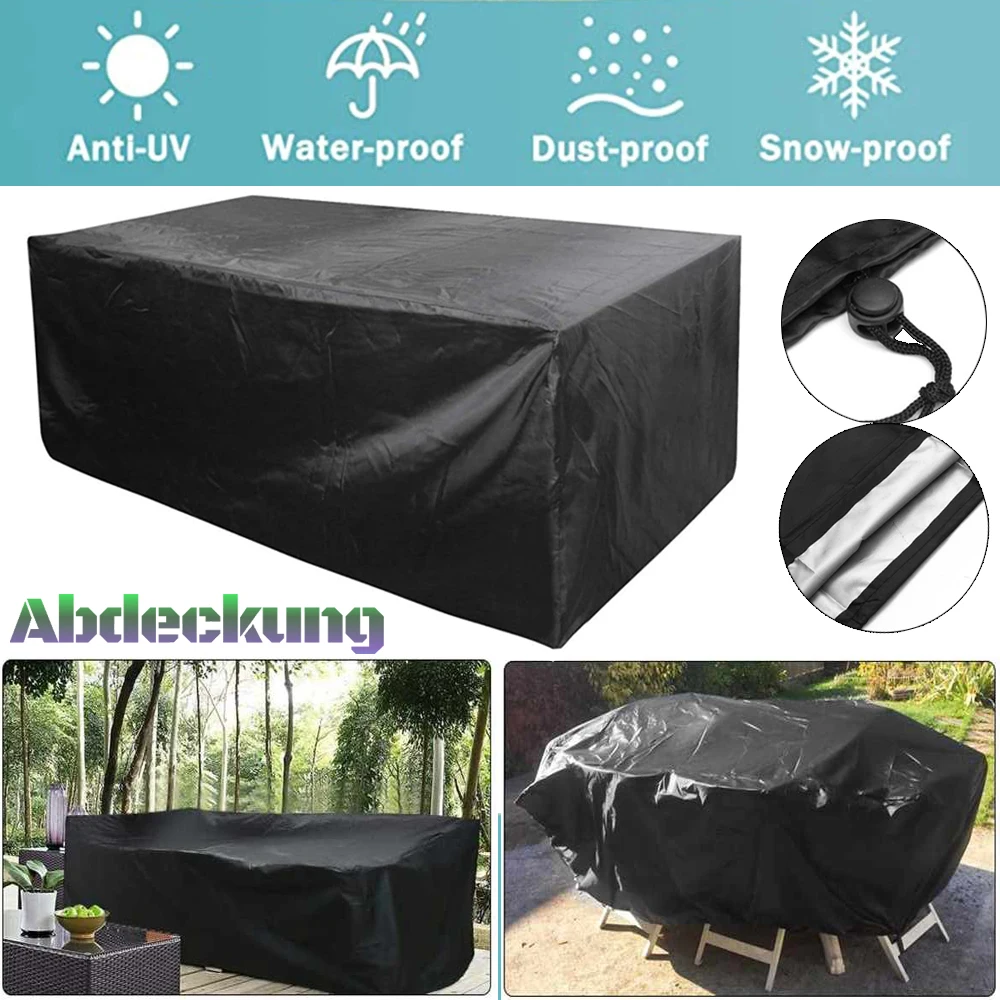 Waterproof Garden Furniture Dustproof Cover Courtyard Rattan Table Cube Chair Outdoor Dining Sofa Rainproof UV Protection Cloth
Waterproof Garden Furniture Dustproof Cover Courtyard Rattan Table Cube Chair Outdoor Dining Sofa Rainproof UV Protection Cloth