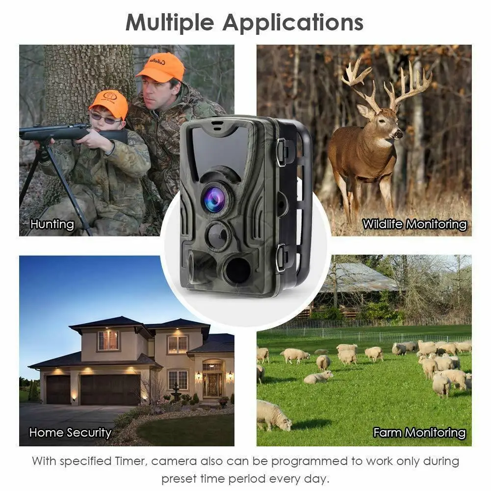 HC801A Hunting Trail Camera Wildlife Camera With Night Vision Motion Activated Outdoor Trail Camera Trigger Wildlife Scouting 
HC801A Hunting Trail Camera Wildlife Camera With Night Vision Motion Activated Outdoor Trail Camera Trigger Wildlife Scouting