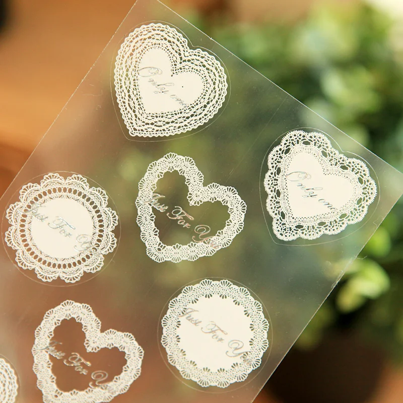 free shipping 40packs Small fresh transparent bronzing lace sealing stickers love lace round lace bow knot decorative lace tape
free shipping 40packs Small fresh transparent bronzing lace sealing stickers love lace round lace bow knot decorative lace tape