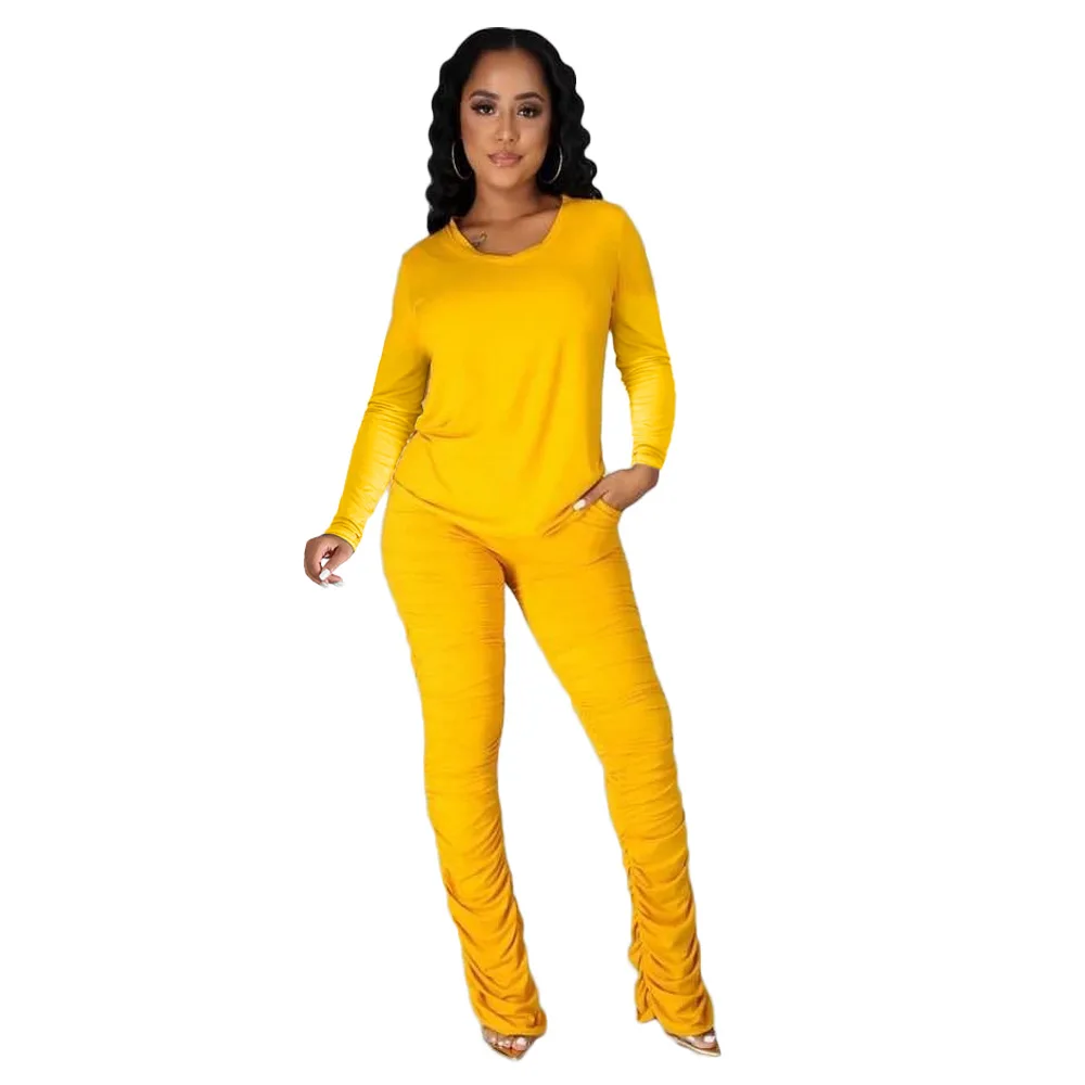 Fashion Casual At Home Women Tracksuits O-Neck Long Sleeve Loose Tees High Waist Pleated Pencil Pants Sets For Sports Party
Fashion Casual At Home Women Tracksuits O-Neck Long Sleeve Loose Tees High Waist Pleated Pencil Pants Sets For Sports Party