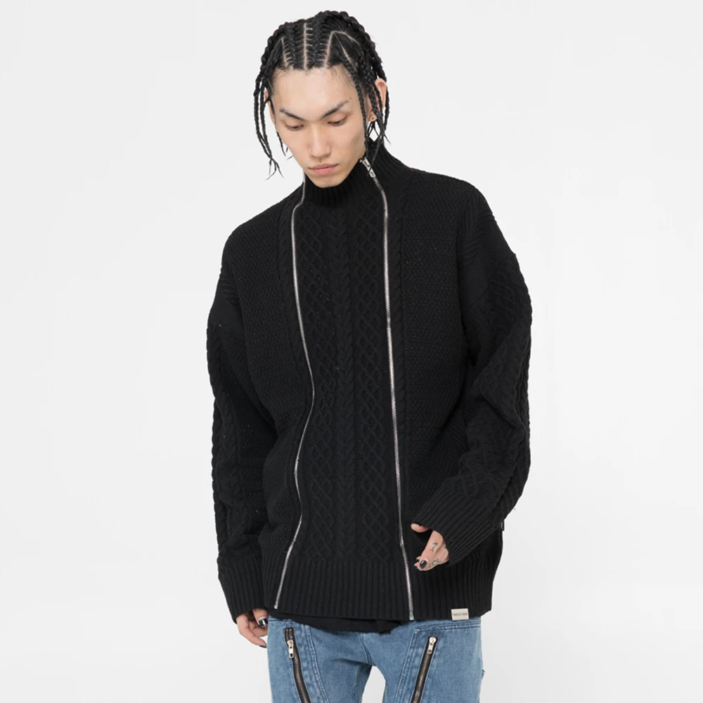 Double Zipper Sweater Oversized Hip Hop Fashion Harajuku Streetwear Long Sleeve Goth Men Clothing Winter Clothes Y2k Sweaters
Double Zipper Sweater Oversized Hip Hop Fashion Harajuku Streetwear Long Sleeve Goth Men Clothing Winter Clothes Y2k Sweaters