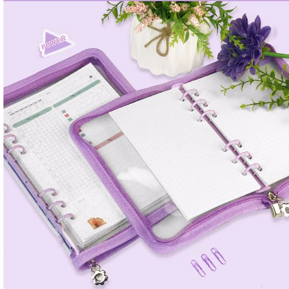 A5 A6 6 Holes Zipper Binder Notebook Photo Organizer Loose Leaf Cover Diary Bullet Transparent PVC Hand Account Storage Home Dec
A5 A6 6 Holes Zipper Binder Notebook Photo Organizer Loose Leaf Cover Diary Bullet Transparent PVC Hand Account Storage Home Dec