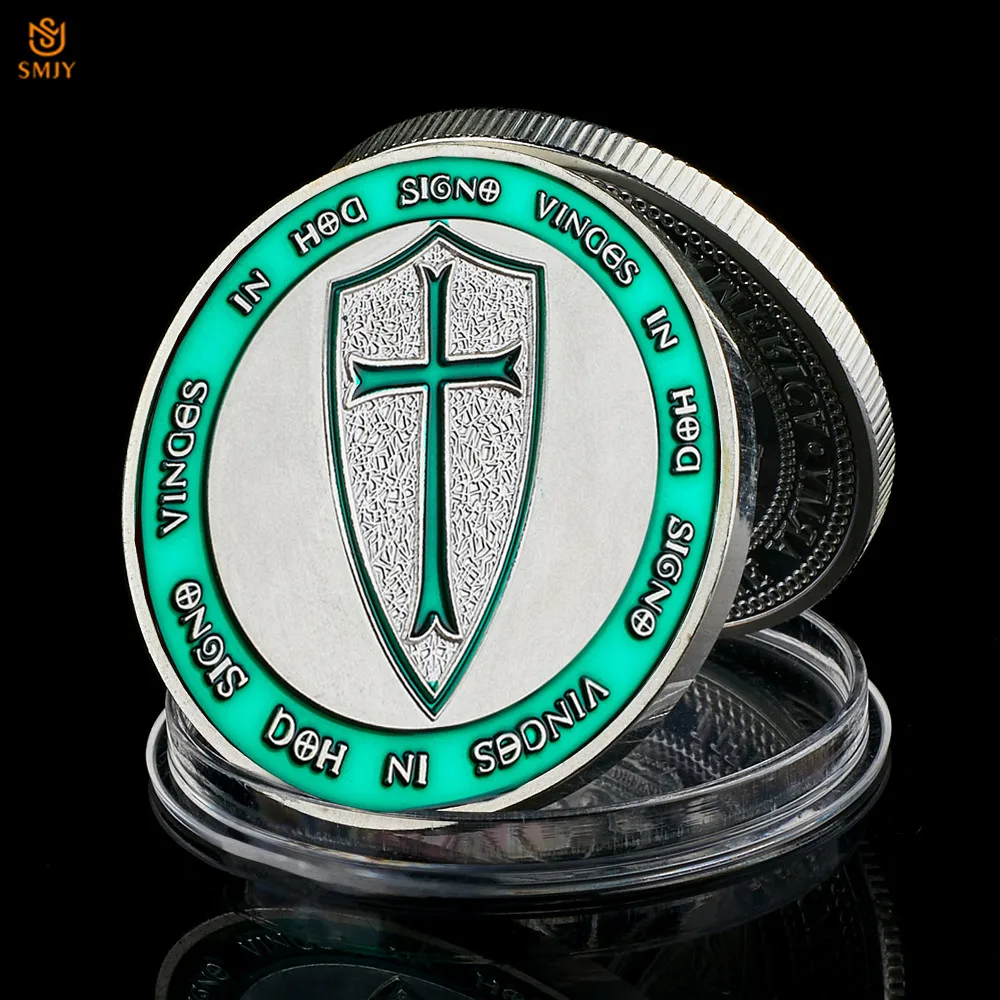 Crusader Templar Knights Silver Plated Souvenir Coin Mason Holy Sword Religious Challenge Coin Collectible Badge Gift
Crusader Templar Knights Silver Plated Souvenir Coin Mason Holy Sword Religious Challenge Coin Collectible Badge Gift