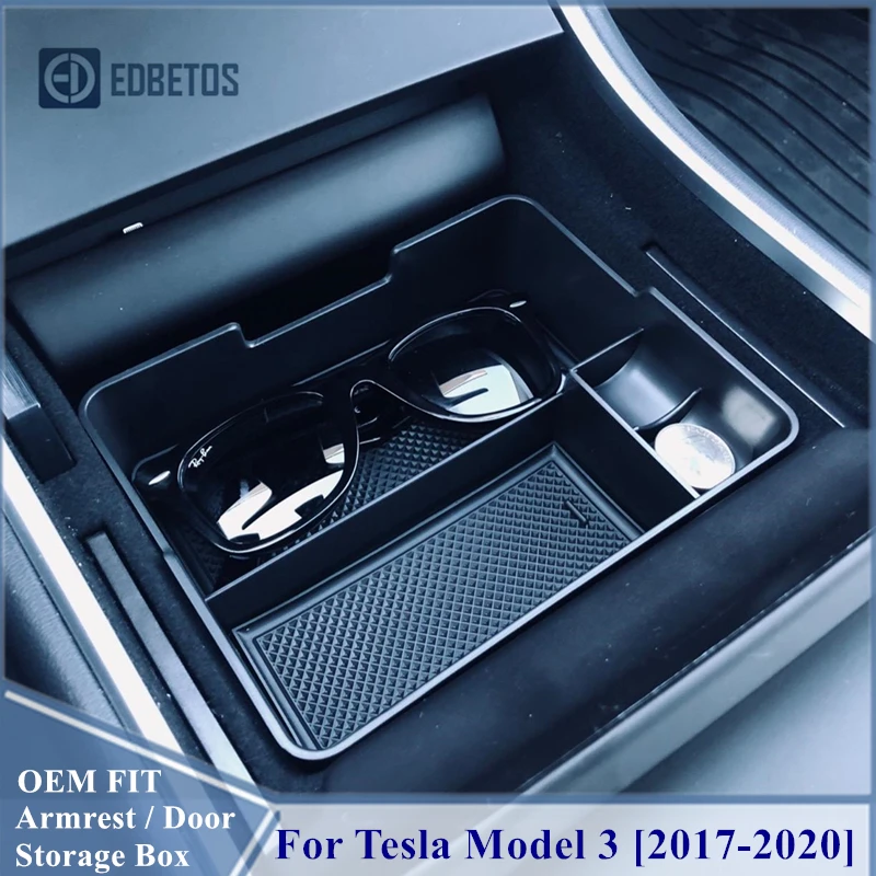 Для Tesla Model 3 2017 2018 2019 2020 двойной контейнер для хранения детской мусорной