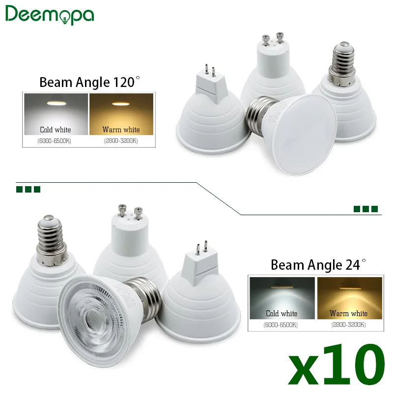 10pcs/lot MR16 GU10 E27 E14 Lampada LED Bulb 6W 220V Bombillas LED Lamp Spotlight LED Spot Light 24/120 degree Cold/Warm white
10pcs/lot MR16 GU10 E27 E14 Lampada LED Bulb 6W 220V Bombillas LED Lamp Spotlight LED Spot Light 24/120 degree Cold/Warm white