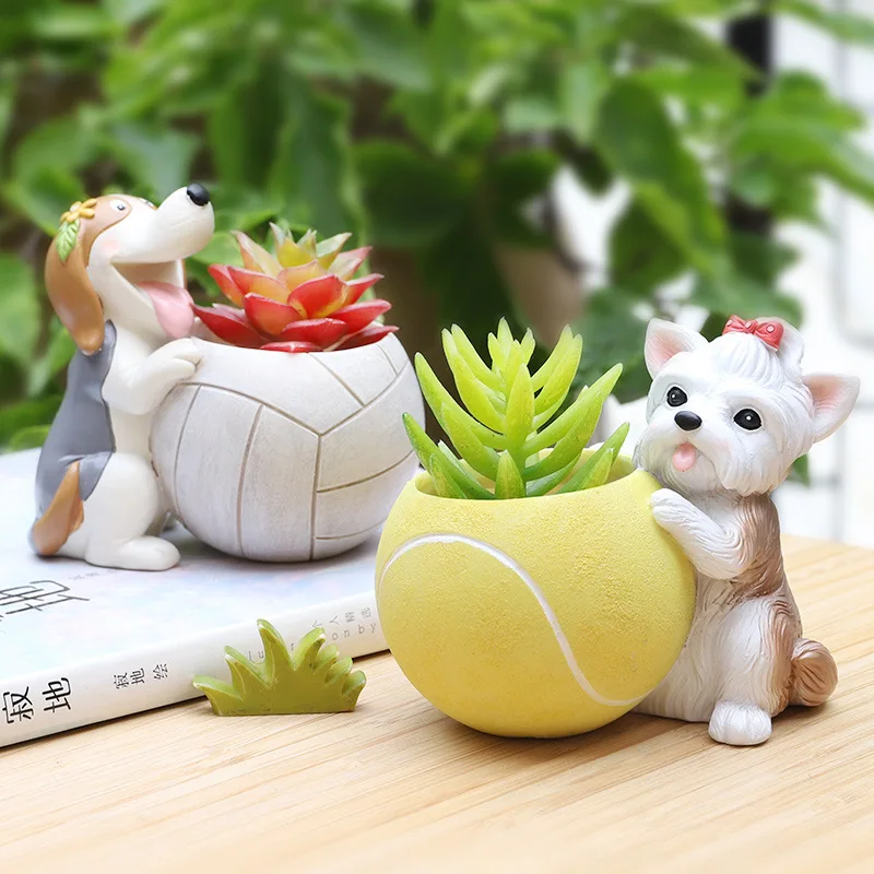 Creative Cartoon Doggy Ball Resin Flower Pot Home Garden Desktop Decoration Succulent Potted Plant Pot(Not Included Plants)
Creative Cartoon Doggy Ball Resin Flower Pot Home Garden Desktop Decoration Succulent Potted Plant Pot(Not Included Plants)