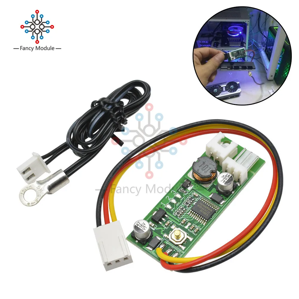 DC 12V Temperature Controller Denoised Speed Controller ON/OFF for PC Fan/Alarm Board Module With Wired Cable
DC 12V Temperature Controller Denoised Speed Controller ON/OFF for PC Fan/Alarm Board Module With Wired Cable