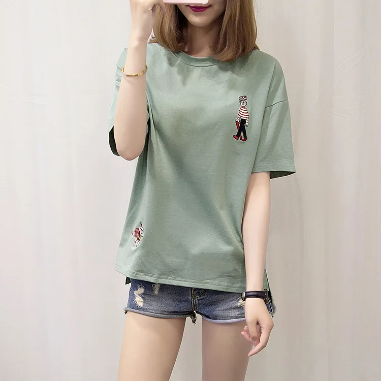 Fashion Logo Printing T Shirts Women's Short Sleeve Fashion 100% cotton Female T-Shirts
Fashion Logo Printing T Shirts Women's Short Sleeve Fashion 100% cotton Female T-Shirts