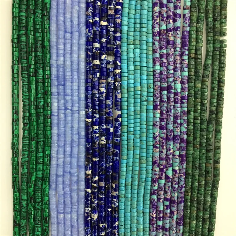 

Браслет из натурального драгоценного камня Heishi, 2 х 4 мм, фиолетовый, синий, зеленый, малахит, агат, аметист, для самостоятельного изготовления ювелирных изделий