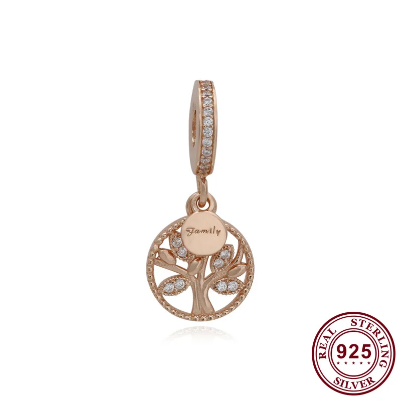 925 Sterling Silver Charm Simple Rose Gold Tree Of Life Pendant Fit Pandora Women Bracelet & Necklace Diy Jewelry
925 Sterling Silver Charm Simple Rose Gold Tree Of Life Pendant Fit Pandora Women Bracelet & Necklace Diy Jewelry