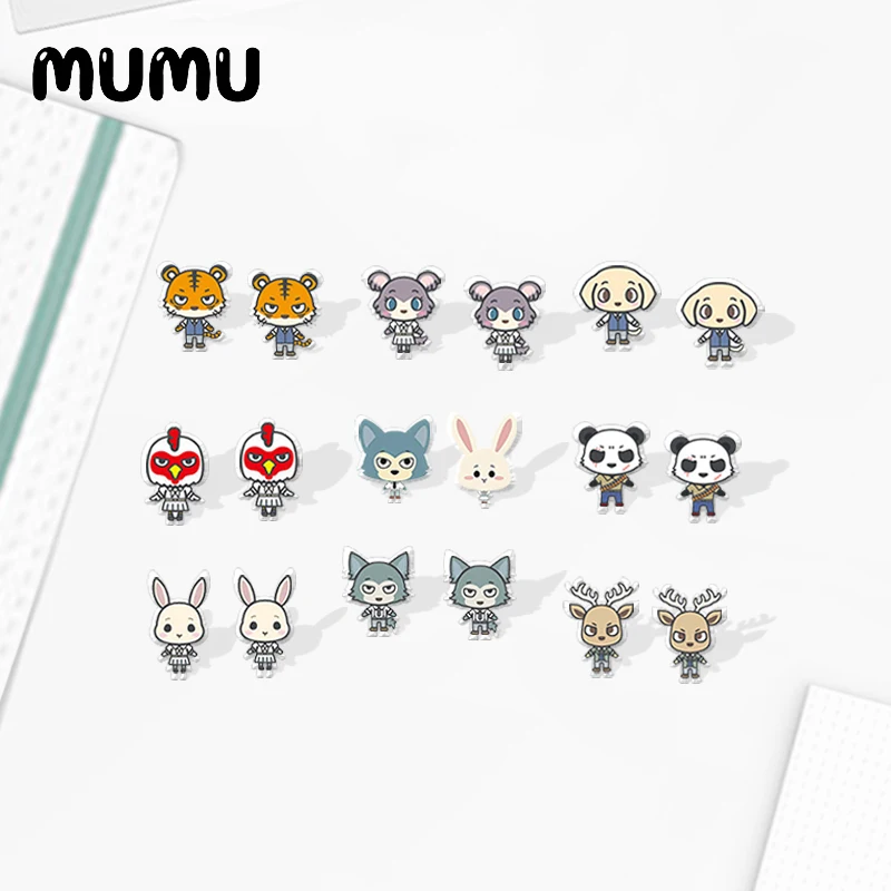 2020 New Beastars Anime Stud Earring Haru Legosi Resin Epoxy Handmade Jewelrys | Earrings