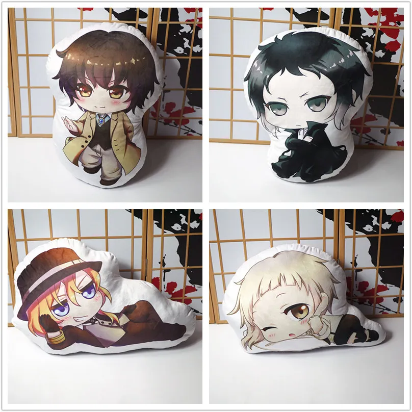 Godzilla 3 рисунок подушка кукла аниме hong Chuuya Накаджима Ацуши Короткие Плюшевые
