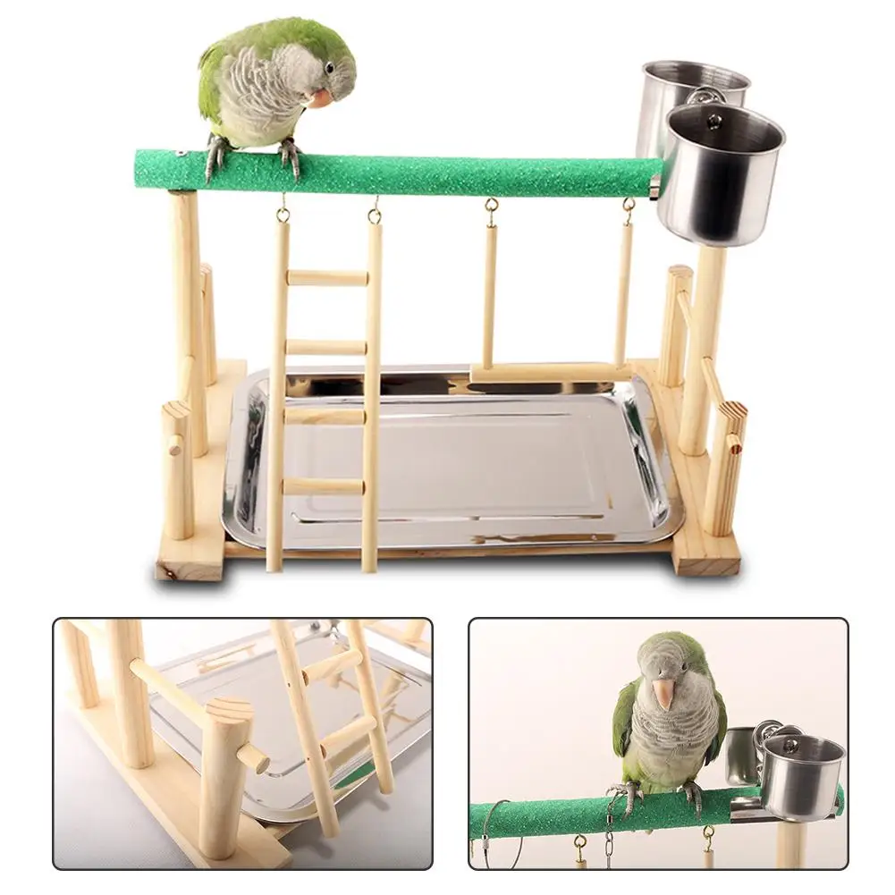 Parrot Play Perch Bird Parrot Play Training Stand Playground Wooden Perch Playpen Exercise PLaygym With Feeder Cup
Parrot Play Perch Bird Parrot Play Training Stand Playground Wooden Perch Playpen Exercise PLaygym With Feeder Cup