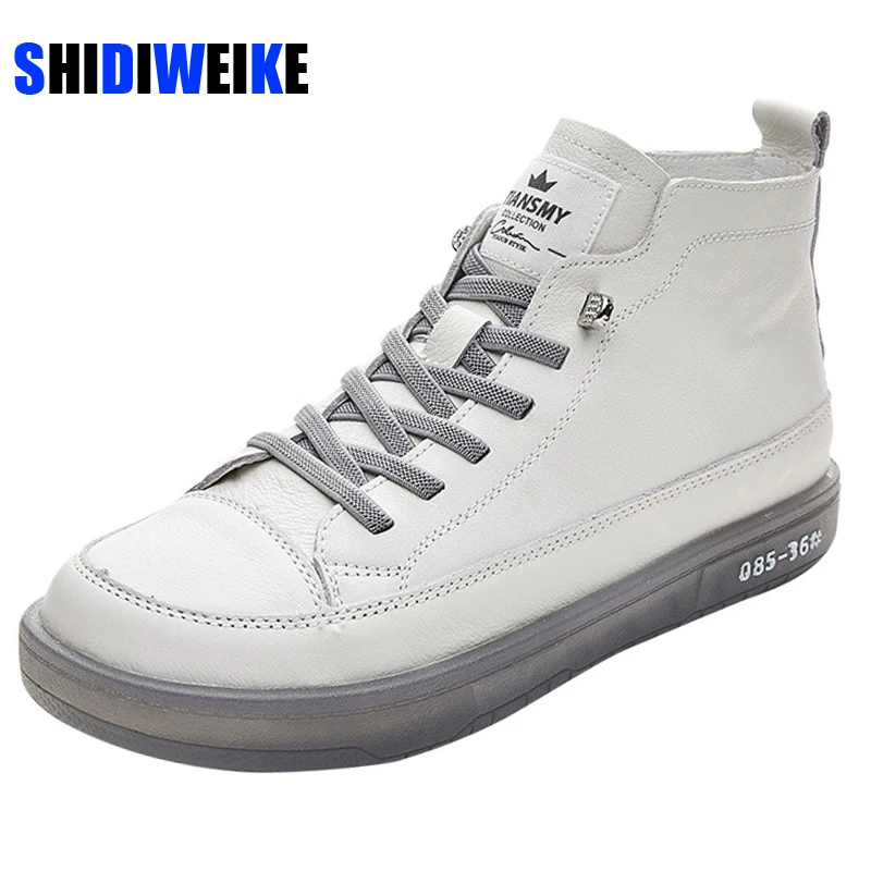 Women Genuine Leather Sneakers Spring High-top Casual Shoes First Layer Cowhide Ladies High Top Vulcanized Shoes AD1129
Women Genuine Leather Sneakers Spring High-top Casual Shoes First Layer Cowhide Ladies High Top Vulcanized Shoes AD1129