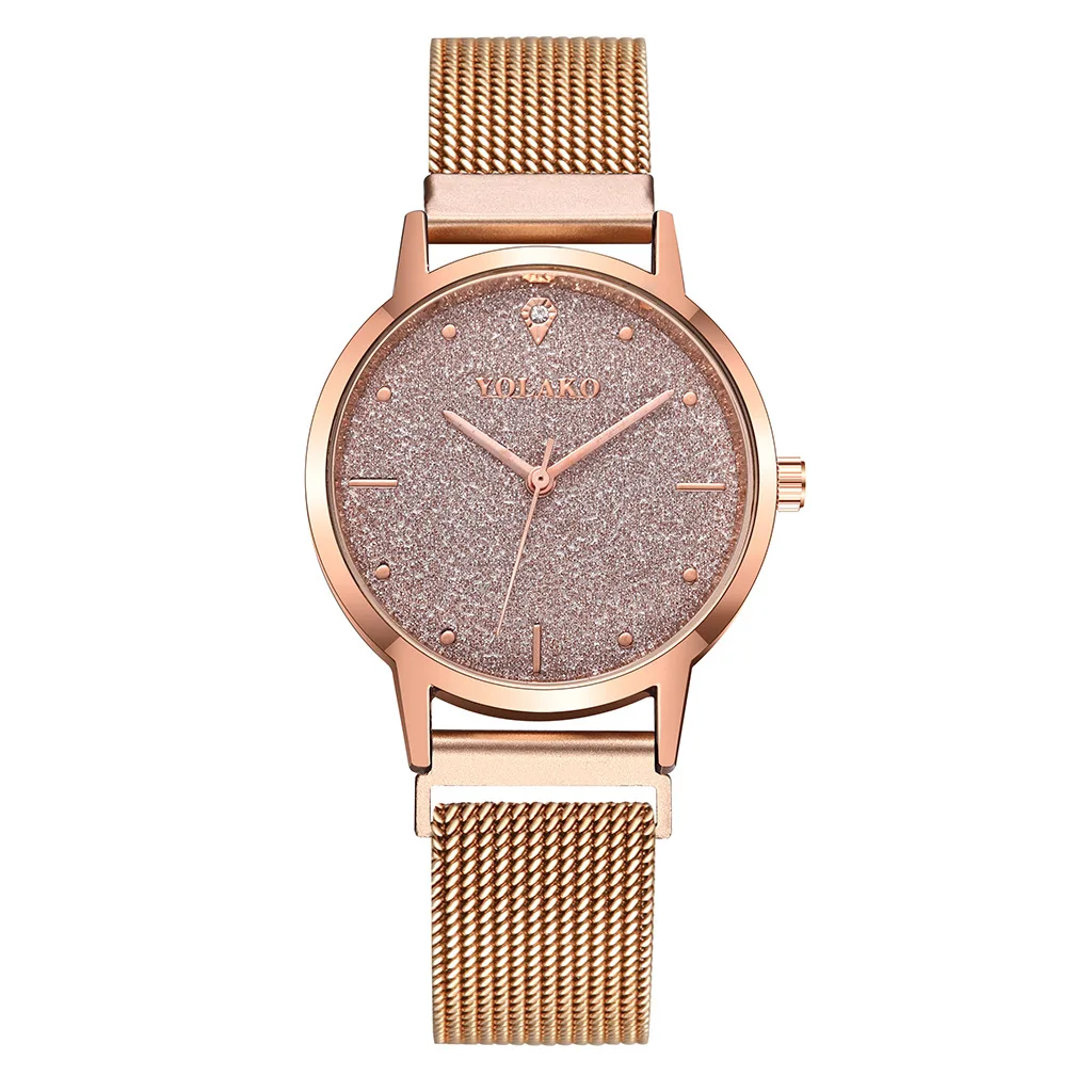 New fashion watch alloy magnetic buckle watch creative frosted three-needle dial quartz women's watch
New fashion watch alloy magnetic buckle watch creative frosted three-needle dial quartz women's watch
