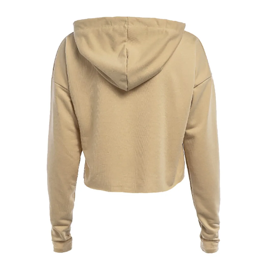 FREE OSTRICH Women's autumn solid color round neck long-sleeved hooded casual sweater short paragraph navel fashion sweatershirt
FREE OSTRICH Women's autumn solid color round neck long-sleeved hooded casual sweater short paragraph navel fashion sweatershirt