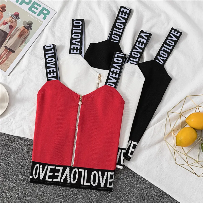 2021 Women's Cotton Underwear Tube Tops Sexy Letter Top Fashion Zipper Splicing Tank Up Female Short Top Sexy Lingerie Crop Tops
2021 Women's Cotton Underwear Tube Tops Sexy Letter Top Fashion Zipper Splicing Tank Up Female Short Top Sexy Lingerie Crop Tops