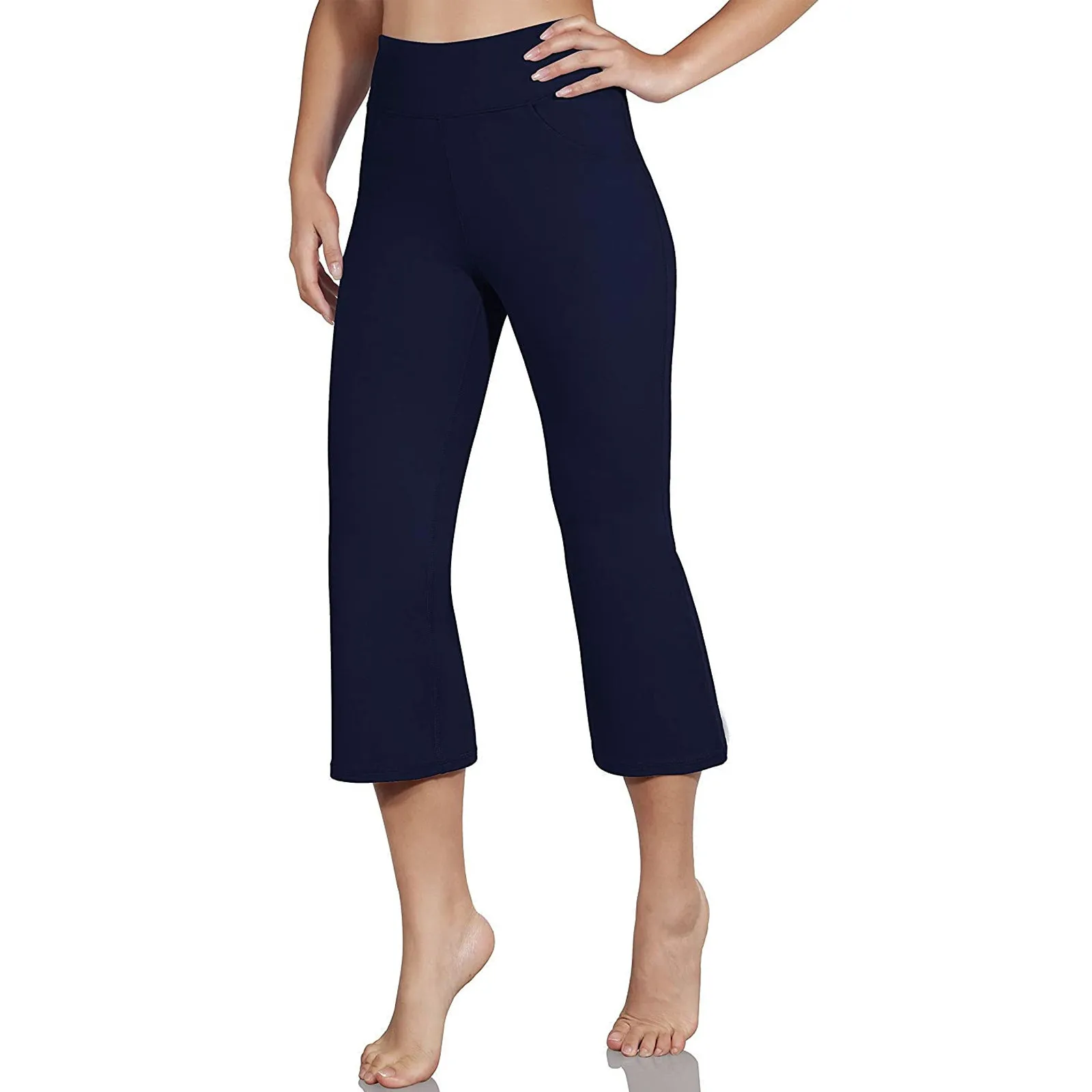 High Waist Comfortablewomen's Pure Color High Waist Pocket Sports Fitness Yoga Wide Leg Capris Pantsfree ShippingStretch
High Waist Comfortablewomen's Pure Color High Waist Pocket Sports Fitness Yoga Wide Leg Capris Pantsfree ShippingStretch