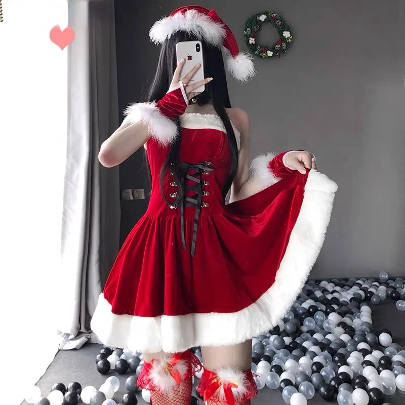 Christmas Red Dress Women Kawaii Lolita Outfit Sexy Party Robe Vintage Winter Sundress Autumn Velvet Harajuku Workwear Fernan
Christmas Red Dress Women Kawaii Lolita Outfit Sexy Party Robe Vintage Winter Sundress Autumn Velvet Harajuku Workwear Fernan
