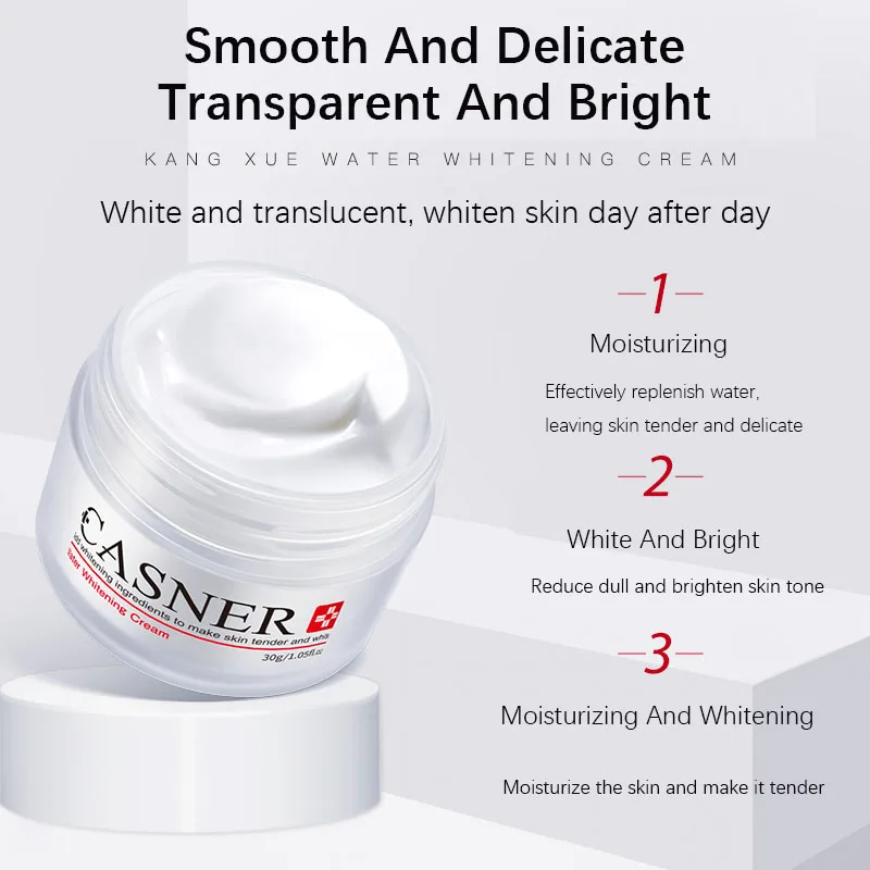 CASNER Water Whitening Cream 30g.Face Care.Face Serum.Cosmetics.Skincare.Chinese Beauty. Moisturizing.Oil Control.Hydrating.
CASNER Water Whitening Cream 30g.Face Care.Face Serum.Cosmetics.Skincare.Chinese Beauty. Moisturizing.Oil Control.Hydrating.