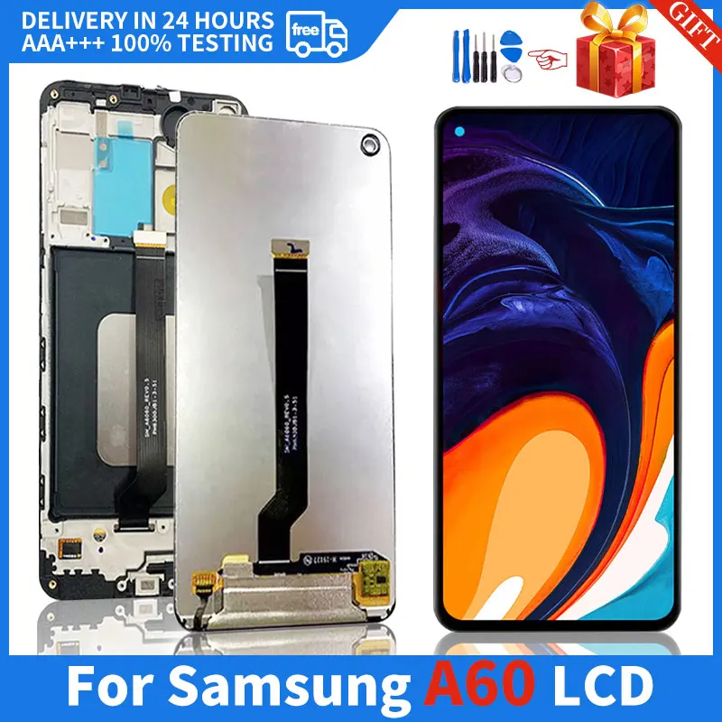 

A606 6,3 дюймов Оригинальный Для Samsung Galaxy A60 LCD A606F/DS A6060 A606FD дисплей сенсорный экран дигитайзер в сборе с рамкой