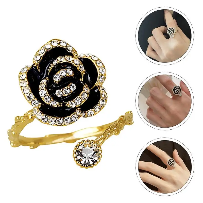 1pc Camellia Open Ring Fashion Ring Flower Rhinestone Chic Jewelry Accessory Finger Ring
1pc Camellia Open Ring Fashion Ring Flower Rhinestone Chic Jewelry Accessory Finger Ring