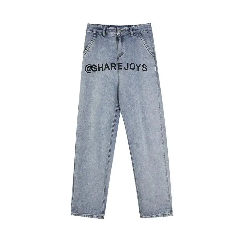 Plus Size Straight Jeans Women's 2021 High Street Vintage Letter Print Women Pants High Waist Show Thin Loose Versatile Wide Leg
Plus Size Straight Jeans Women's 2021 High Street Vintage Letter Print Women Pants High Waist Show Thin Loose Versatile Wide Leg