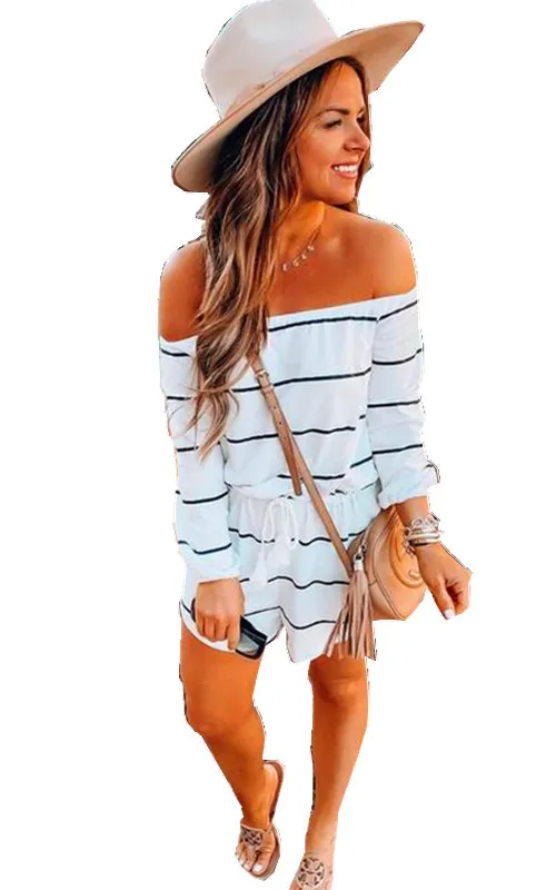 Hot Selling in Europe and America Sexy Women's Knit Striped Waist Hugging One-piece Shorts
Hot Selling in Europe and America Sexy Women's Knit Striped Waist Hugging One-piece Shorts