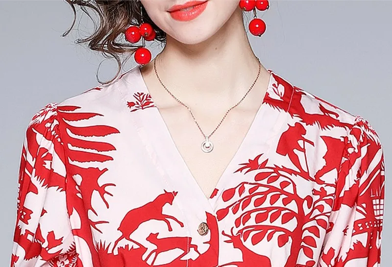 2021 summer fashion Elegant women Printed short Sleeve Dress Vintage High Waist Casual Party Dress Vestidos
2021 summer fashion Elegant women Printed short Sleeve Dress Vintage High Waist Casual Party Dress Vestidos
