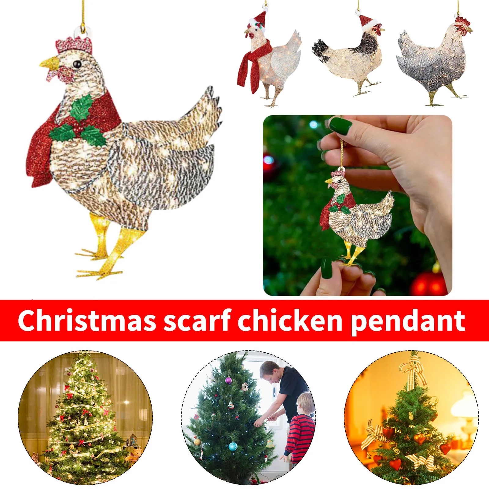 1pcs LED Chicken Signs Christmas Ornament Hang Pendant Ball Indoor New Year Xmas Tree Decor Home Christmas Decoration Navidad
1pcs LED Chicken Signs Christmas Ornament Hang Pendant Ball Indoor New Year Xmas Tree Decor Home Christmas Decoration Navidad