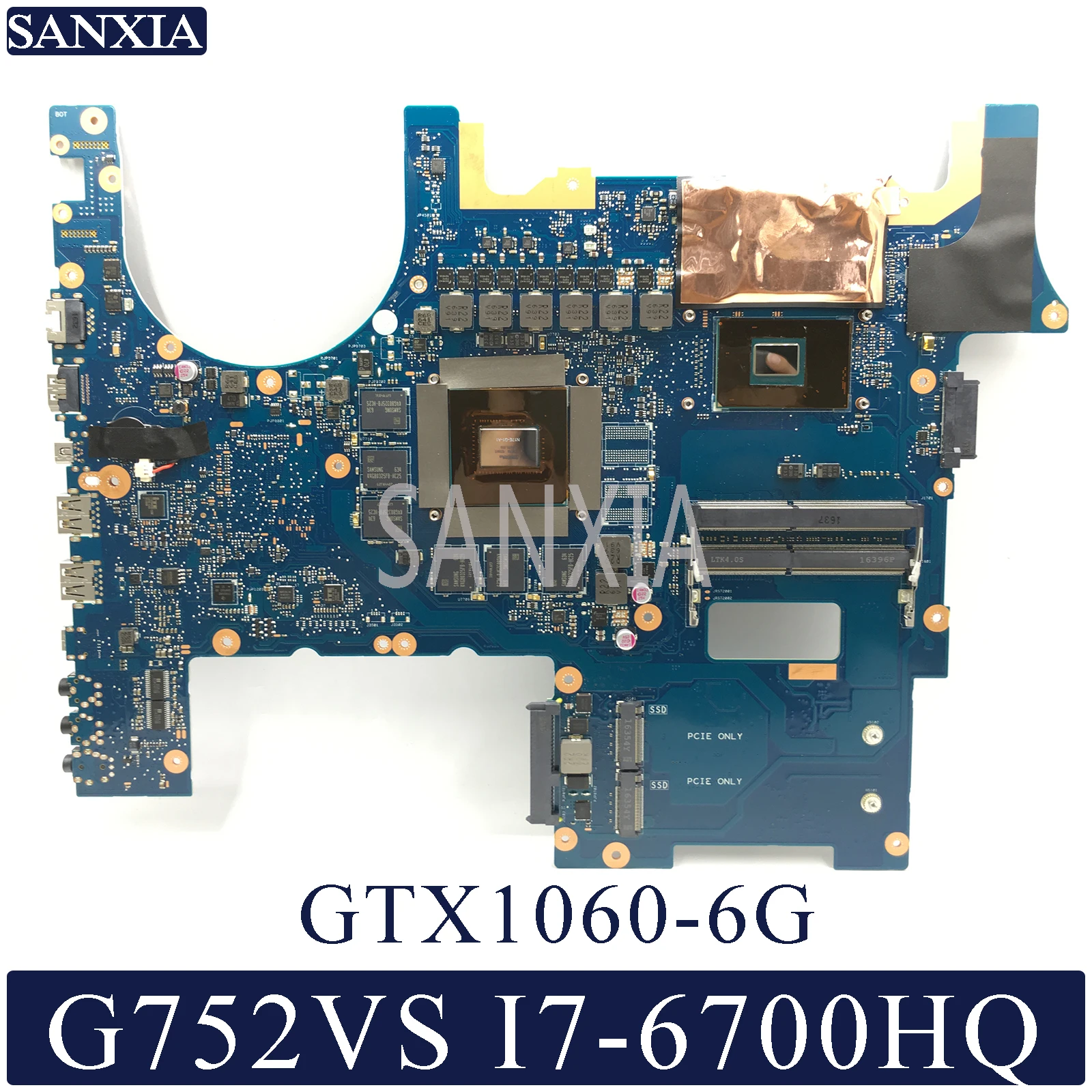 KEFU G752VS Laptop motherboard for ASUS ROG G752VS G752VSK G752V original mainboard CM236 I7-6700HQ GTX1060-6G
KEFU G752VS Laptop motherboard for ASUS ROG G752VS G752VSK G752V original mainboard CM236 I7-6700HQ GTX1060-6G