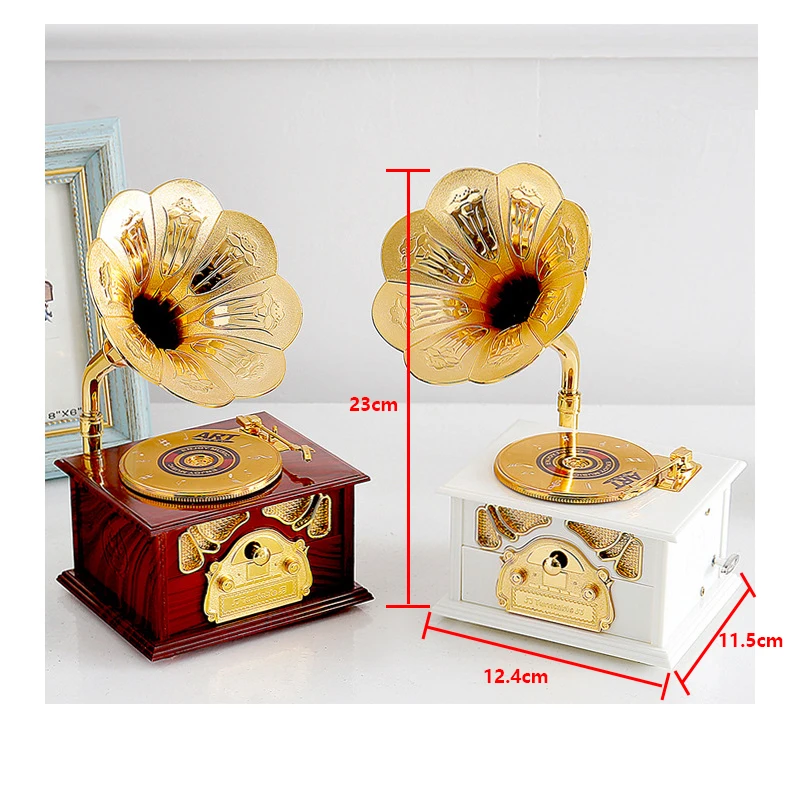 Music Box European Retro Record Phonograph Music Box White Wood Grain Octave Box Crafts Home Decoration Creative Birthday Gift
Music Box European Retro Record Phonograph Music Box White Wood Grain Octave Box Crafts Home Decoration Creative Birthday Gift