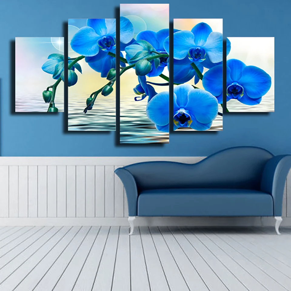 No Framed 5 Pcs Beautiful Blue Flower Modern Posters Canvas Wall Art HD Pictures Accessories Home Decor Living Room Paintings
No Framed 5 Pcs Beautiful Blue Flower Modern Posters Canvas Wall Art HD Pictures Accessories Home Decor Living Room Paintings