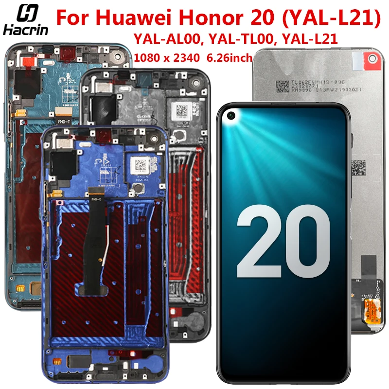 Дисплей для Huawei Honor 20 YAL L21 ЖК сенсорный экран дигитайзер сменный 6 26 дюйма|Экраны