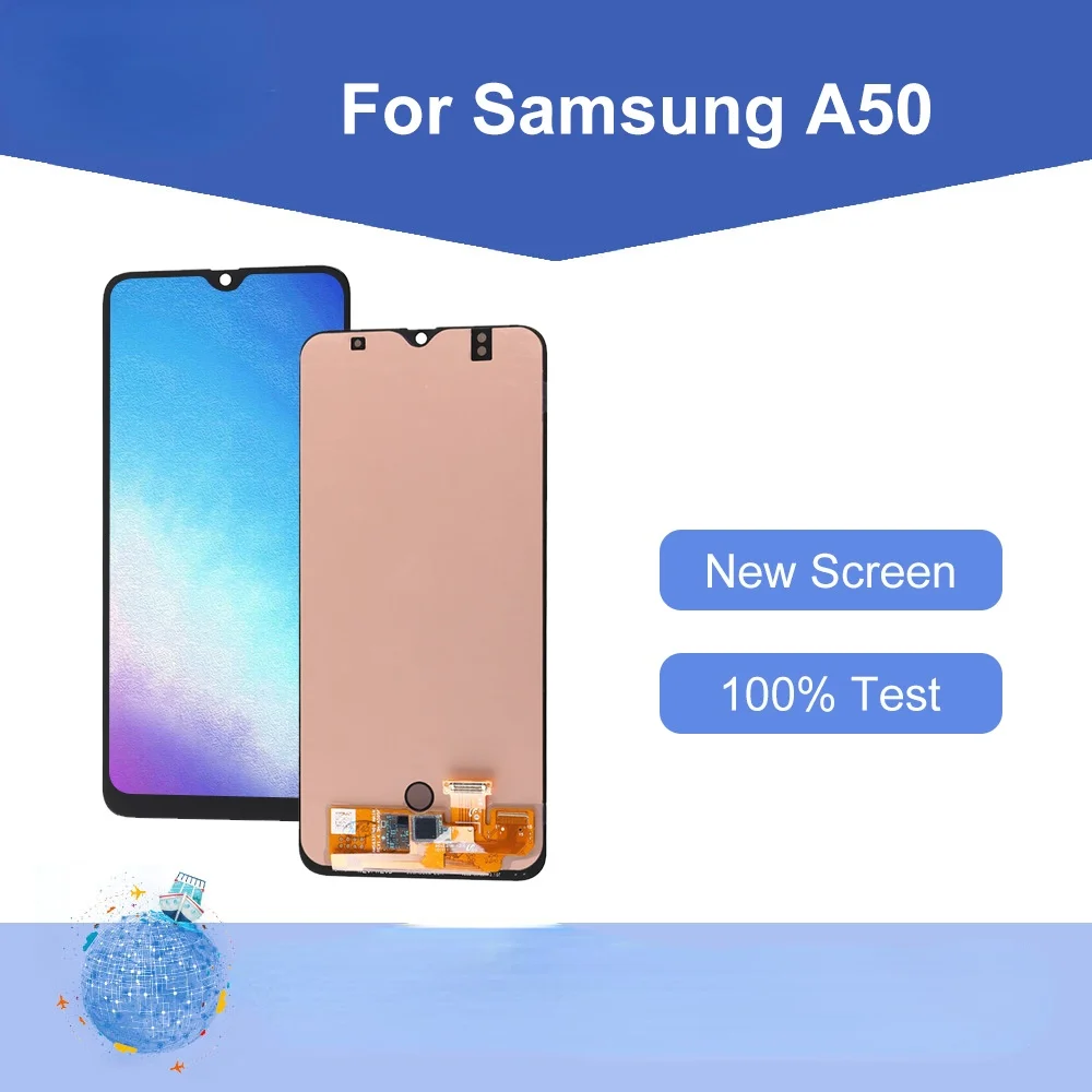 For SAMSUNG GALAXY A50 LCD Display A505/DS A505FN A505G A505GN A505YN with Touch Screen Digitizer Assembly with frame
For SAMSUNG GALAXY A50 LCD Display A505/DS A505FN A505G A505GN A505YN with Touch Screen Digitizer Assembly with frame