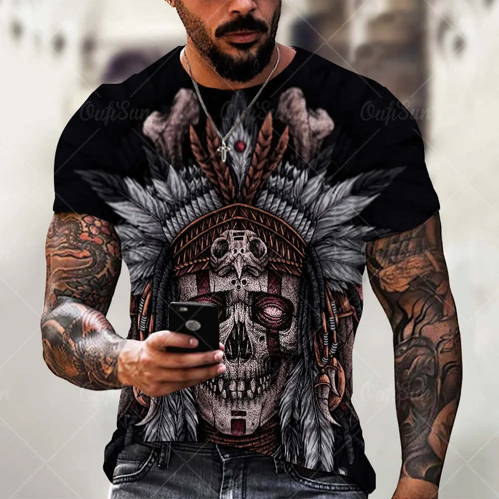 3D Printing Horror Pirate Skull Men's T-shirts Skeleton Pattern Summer Fashion Street Trend Personality Wild Oversized Tops 6XL
3D Printing Horror Pirate Skull Men's T-shirts Skeleton Pattern Summer Fashion Street Trend Personality Wild Oversized Tops 6XL