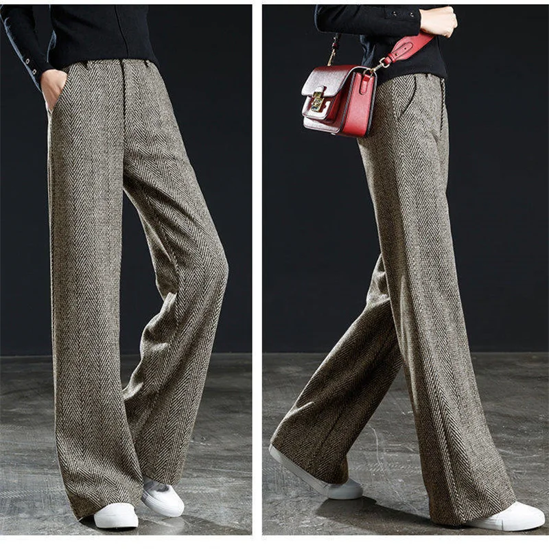 Женские брюки в клетку и полоску, прямые брюки с широкими штанинами и высокой талией, свободные Костюмные брюки, осень 2021
Женские брюки в клетку и полоску, прямые брюки с широкими штанинами и высокой талией, свободные Костюмные брюки, осень 2021