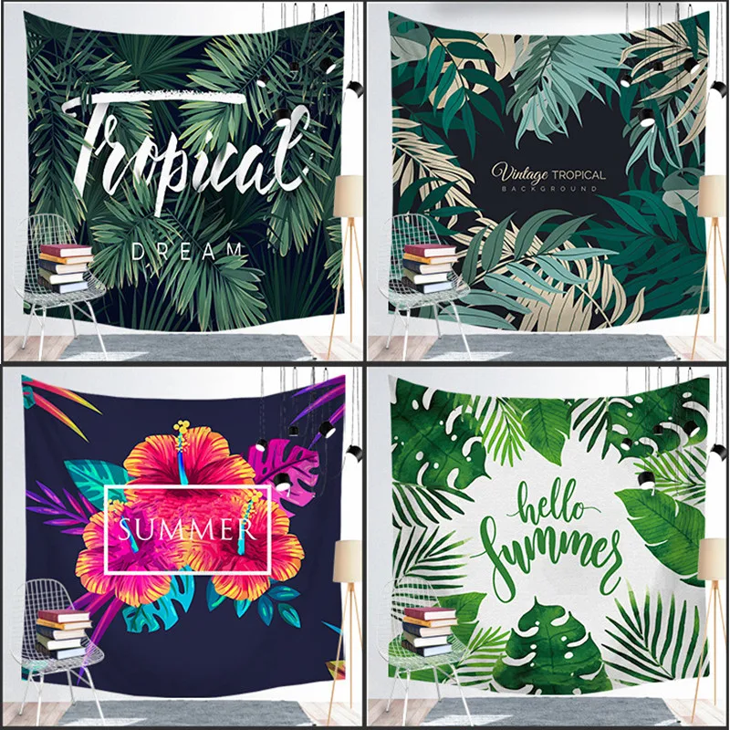 Tropical Plant Printed Tapestry Wall Hanging Polyester Hippie Tapestries Bohemian Tapestry Yoga Mat Carpet College Dorm Decor
Tropical Plant Printed Tapestry Wall Hanging Polyester Hippie Tapestries Bohemian Tapestry Yoga Mat Carpet College Dorm Decor