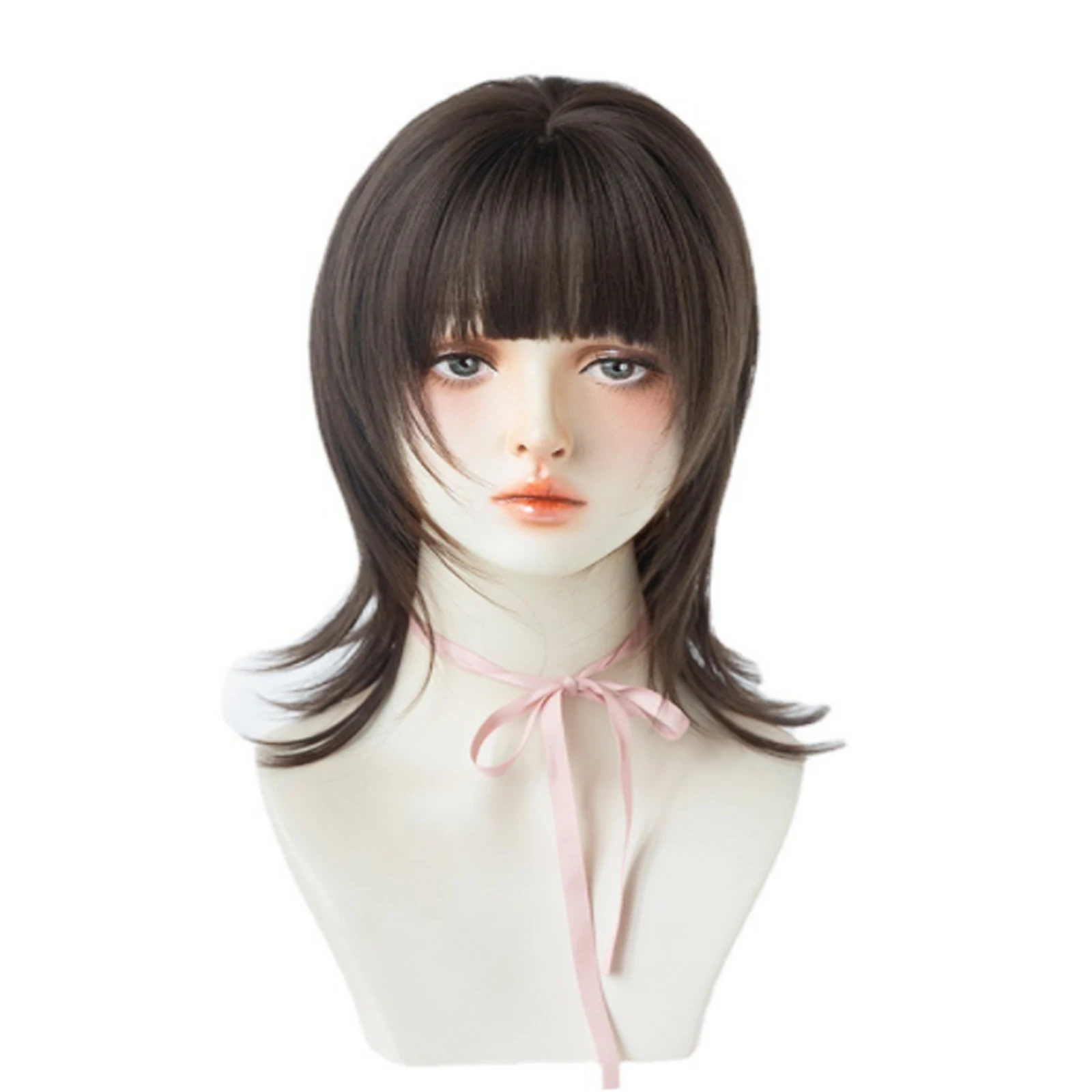 17 Inch Long Hair Wig For Women Cold Brown Synthetic Hair Natural Short Wig With Bangs Party Cosplay Wig For Girl
17 Inch Long Hair Wig For Women Cold Brown Synthetic Hair Natural Short Wig With Bangs Party Cosplay Wig For Girl