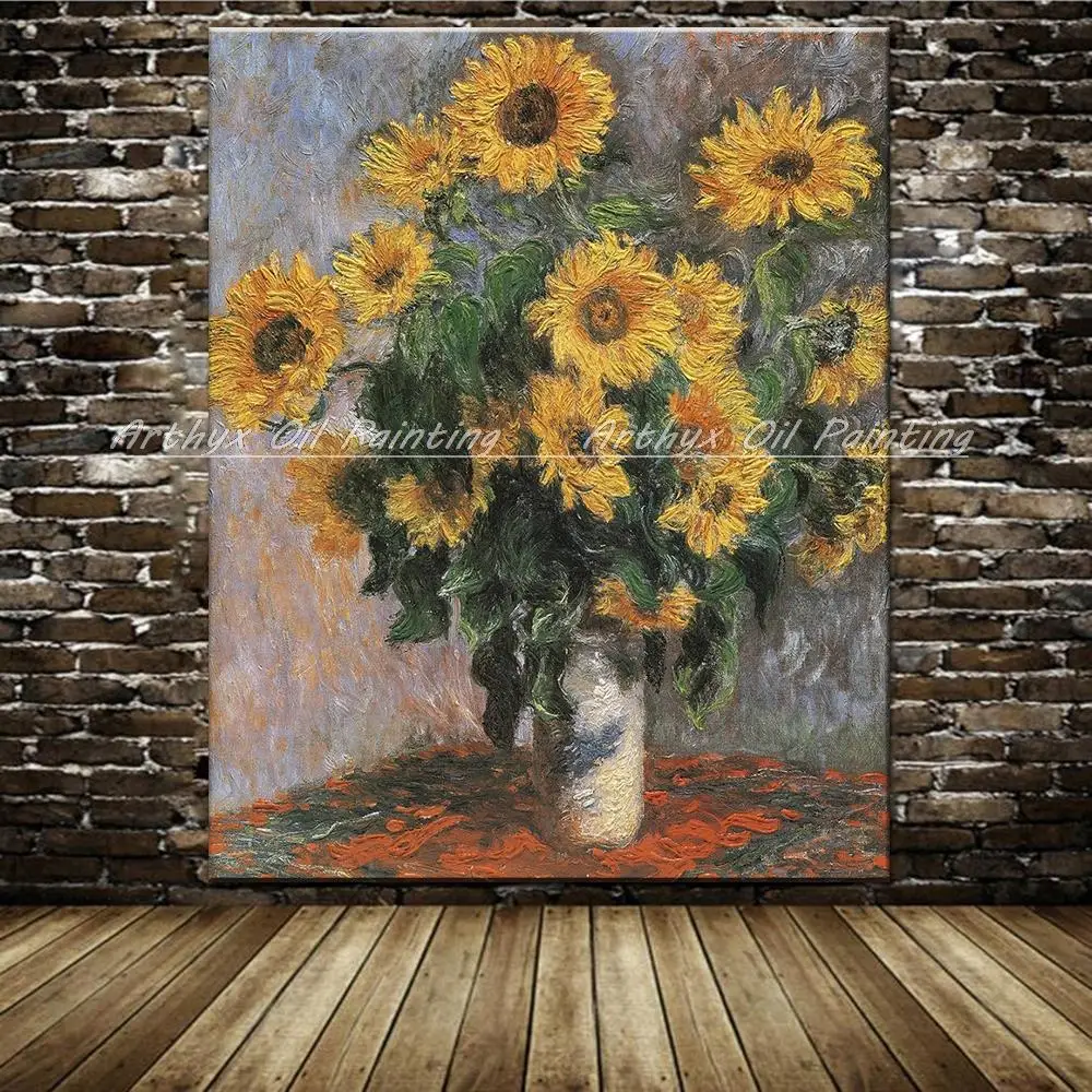 Arthyx Handmade Reproduction Sunflower By Claude Monet Famous Oil Painting On Canvas Flower Picture Wall Art For Room Home Decor
Arthyx Handmade Reproduction Sunflower By Claude Monet Famous Oil Painting On Canvas Flower Picture Wall Art For Room Home Decor