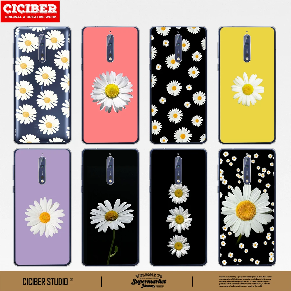 Daisy Flower Cover For Nokia 8 5.3 5.4 1.4 2.3 6.2 7 7.1 6 5 5.1 3 3.1 2.1 Plus Phone Cases for Nokia 9 8 PureView Sirocco Capa
Daisy Flower Cover For Nokia 8 5.3 5.4 1.4 2.3 6.2 7 7.1 6 5 5.1 3 3.1 2.1 Plus Phone Cases for Nokia 9 8 PureView Sirocco Capa
