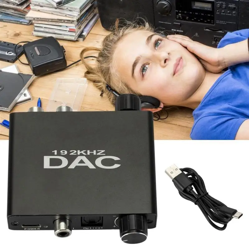 192 Khz DAC Coaxial Optical To Analog Converter RCA R/L Audio 3.5mm Jack DAC Audio Decoder With Volume Control Converter Adapter
192 Khz DAC Coaxial Optical To Analog Converter RCA R/L Audio 3.5mm Jack DAC Audio Decoder With Volume Control Converter Adapter