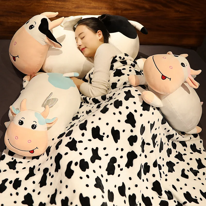 Lovely Super Soft Milk Cow Plush Toys Stuffed Cattle Doll Cushion Baby Animal Cartoon Pillow with Blanket Cute Birthday Gifts
Lovely Super Soft Milk Cow Plush Toys Stuffed Cattle Doll Cushion Baby Animal Cartoon Pillow with Blanket Cute Birthday Gifts