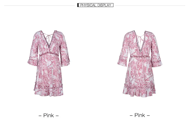 Spring And Summer New Products Women's 2021 Holiday Style Deep V Neck Casual Sexy Backless Dress Mini Boho Dress Vestidos Femme
Spring And Summer New Products Women's 2021 Holiday Style Deep V Neck Casual Sexy Backless Dress Mini Boho Dress Vestidos Femme