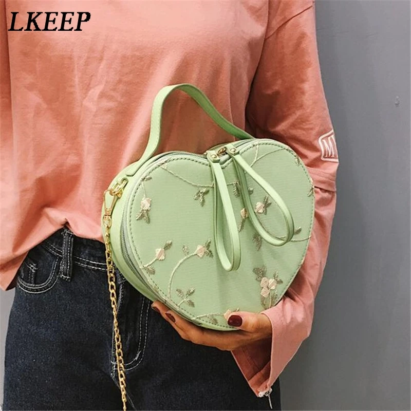 Ins Hot Sale Floral Embroidery Handbag Purse Shoulder Bag Heart Shaped Leather Chain Messenger Bags Crossbody Clutch Small Bag
Ins Hot Sale Floral Embroidery Handbag Purse Shoulder Bag Heart Shaped Leather Chain Messenger Bags Crossbody Clutch Small Bag