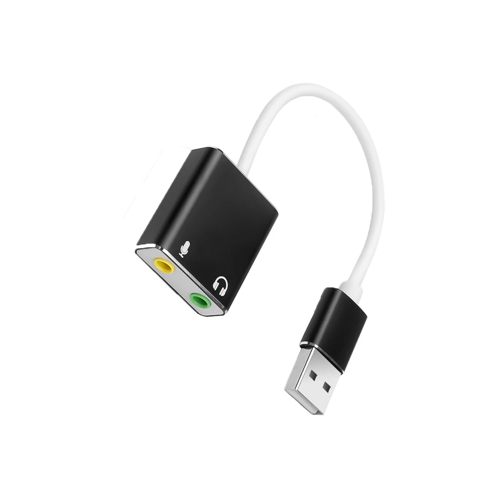 External USB Sound Card USB to 3.5mm Jack USB Audio Adapter Earphone Microphone for Macbook Computer Laptop PC
External USB Sound Card USB to 3.5mm Jack USB Audio Adapter Earphone Microphone for Macbook Computer Laptop PC