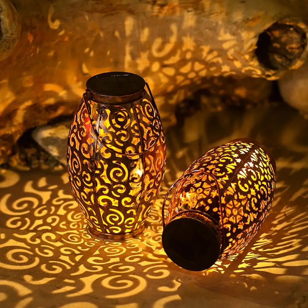 LED Solar Lantern Lights Waterproof Outdoor Night Decoration Hanging Light Hollowed-out Design Projection Lamp Garden Light
LED Solar Lantern Lights Waterproof Outdoor Night Decoration Hanging Light Hollowed-out Design Projection Lamp Garden Light